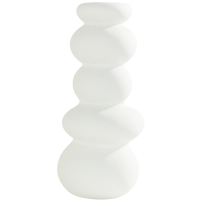 Jotex Bílá kameninová váza ABBY