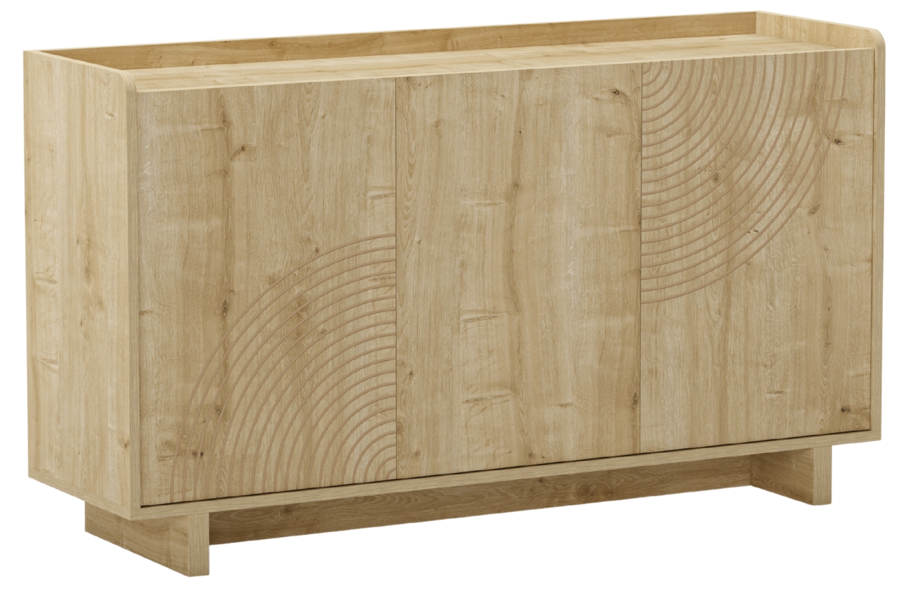 Marckeric Komoda Daira 140 x 40 cm s dubovým dekorem