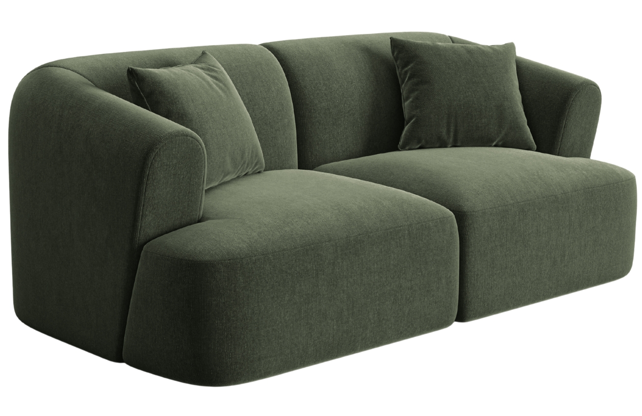 Cosmopolitan Design Zelená sametová dvoumístná pohovka Campi 180 cm