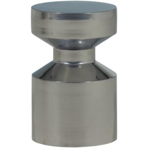 WOOOD Stříbrný kovový odkládací stolek Ferry 30 cm