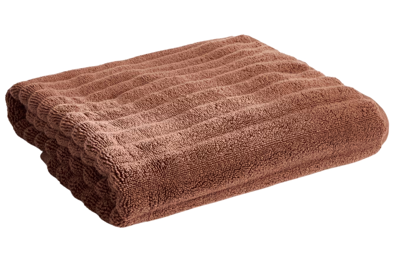 Kave Home Hnědý bavlněný ručník Navira 50 x 90 cm