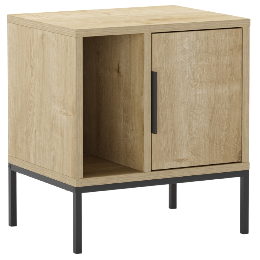 Marckeric Noční stolek Lani 45 x 35 cm s dubovým dekorem