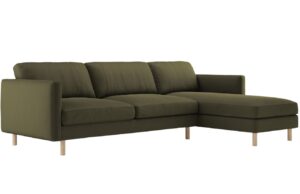 Micadoni Zelená sametová rohová pohovka Eden 286 cm