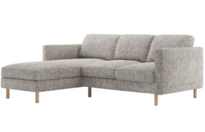 Micadoni Béžovošedá rohová pohovka Eden 223 cm