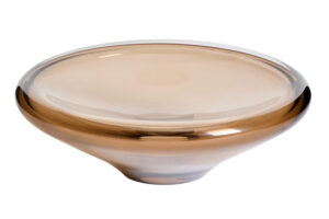 Kave Home Hnědá skleněná dekorativní miska Zolira 27 cm
