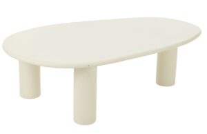 J-line Bílý konferenční stolek Bali 108 x 59 cm