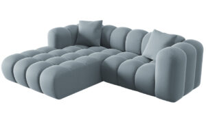 Windsor & Co Sametová rohová pohovka Halley 242 cm