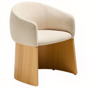 Kave Home Béžová dubová jídelní židle Bosca