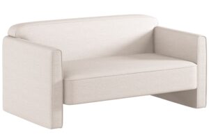 Micadoni Světle béžová dvoumístná pohovka Abby 140 cm