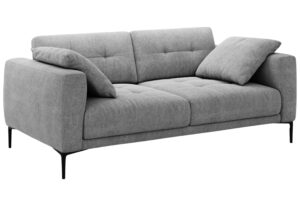 Micadoni Šedá čalouněná trojmístná pohovka Bemy 200 cm