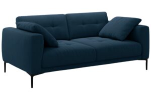Micadoni Královsky modrá sametová trojmístná pohovka Bemy 200 cm