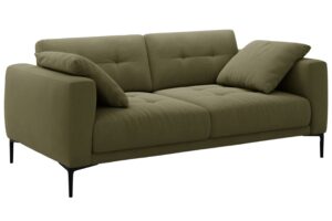 Micadoni Zelená sametová trojmístná pohovka Bemy 200 cm