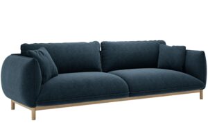 Micadoni Tmavě modrá čtyřmístná pohovka Ada 248 cm