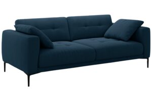 Micadoni Královsky modrá sametová čtyřmístná pohovka Bemy 230 cm