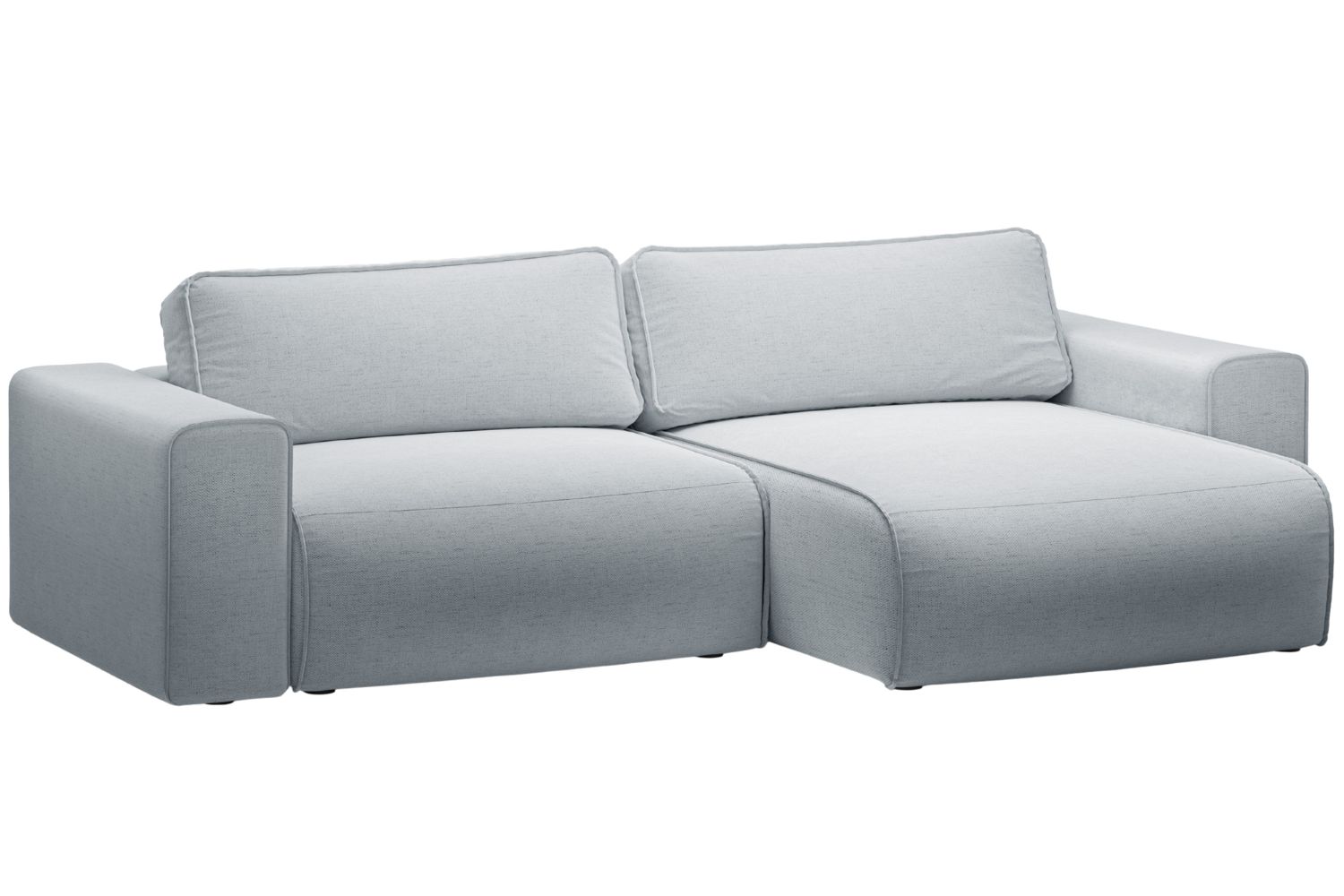 Micadoni Světle šedá rozkládací pohovka Victor 246 cm