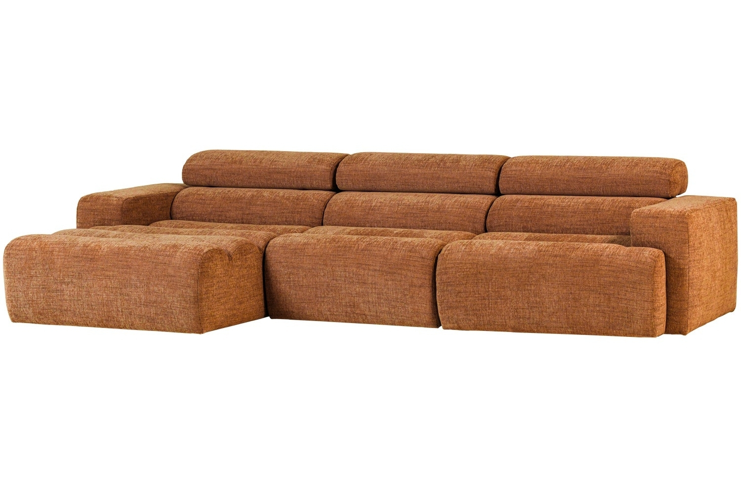 WOOOD Oranžová rohová pohovka Novi 300 cm