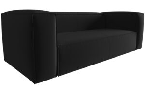 Cosmopolitan Design Černá sametová trojmístná pohovka Mackay 200 cm