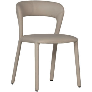 WOOOD Béžová koženková jídelní židle Noble