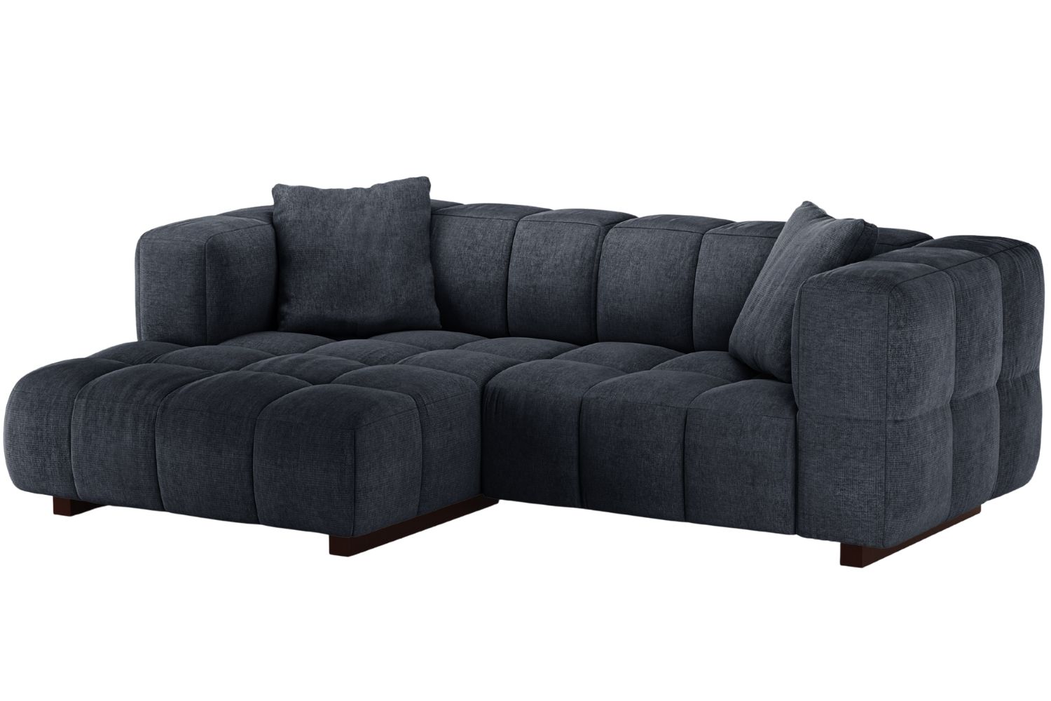 Micadoni Tmavě modrá rozkládací pohovka Puma 260 cm