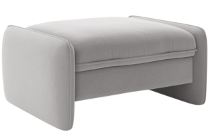 Micadoni Světle šedá sametová podnožka Georgia 95 x 70 cm