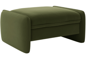 Micadoni Zelená sametová podnožka Georgia 95 x 70 cm