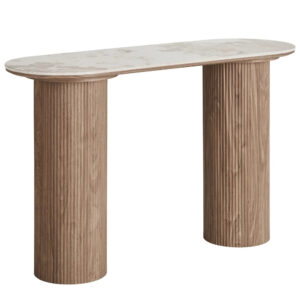 Nordic Living Bílý keramický toaletní stolek Athena 120 x 40 cm