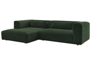 Bobochic Paris Zelená manšestrová rohová pohovka Harry 273 cm