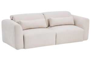 Kave Home Béžová trojmístná pohovka Lares 240 cm s elektrickým posuvem