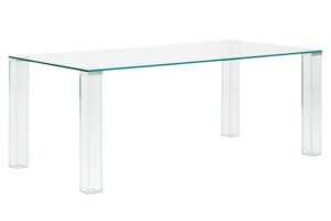 Kave Home Skleněný jídelní stůl Adularia 200 x 100 cm