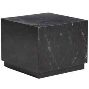 Kave Home Černý mramorový odkládací stolek Sorein 50 x 50 cm