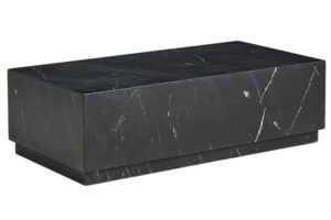 Kave Home Černý mramorový konferenční stolek Sorein 100 x 50 cm