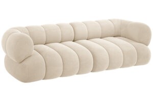 Cosmopolitan Design Světle béžová sametová čtyřmístná pohovka Koge 240 cm