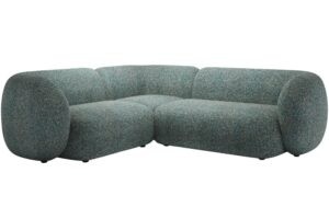 Micadoni Modrá rohová pohovka Kate 252 cm