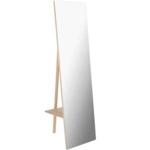 Kave Home Jasanové stojací zrcadlo Keisy 160 x 45 cm