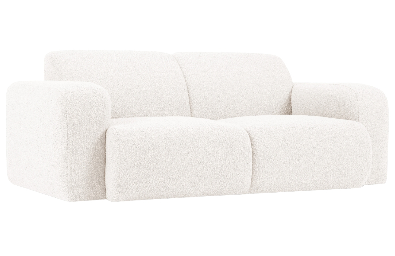 Windsor & Co Bílá bouclé dvoumístná pohovka Lola 170 cm