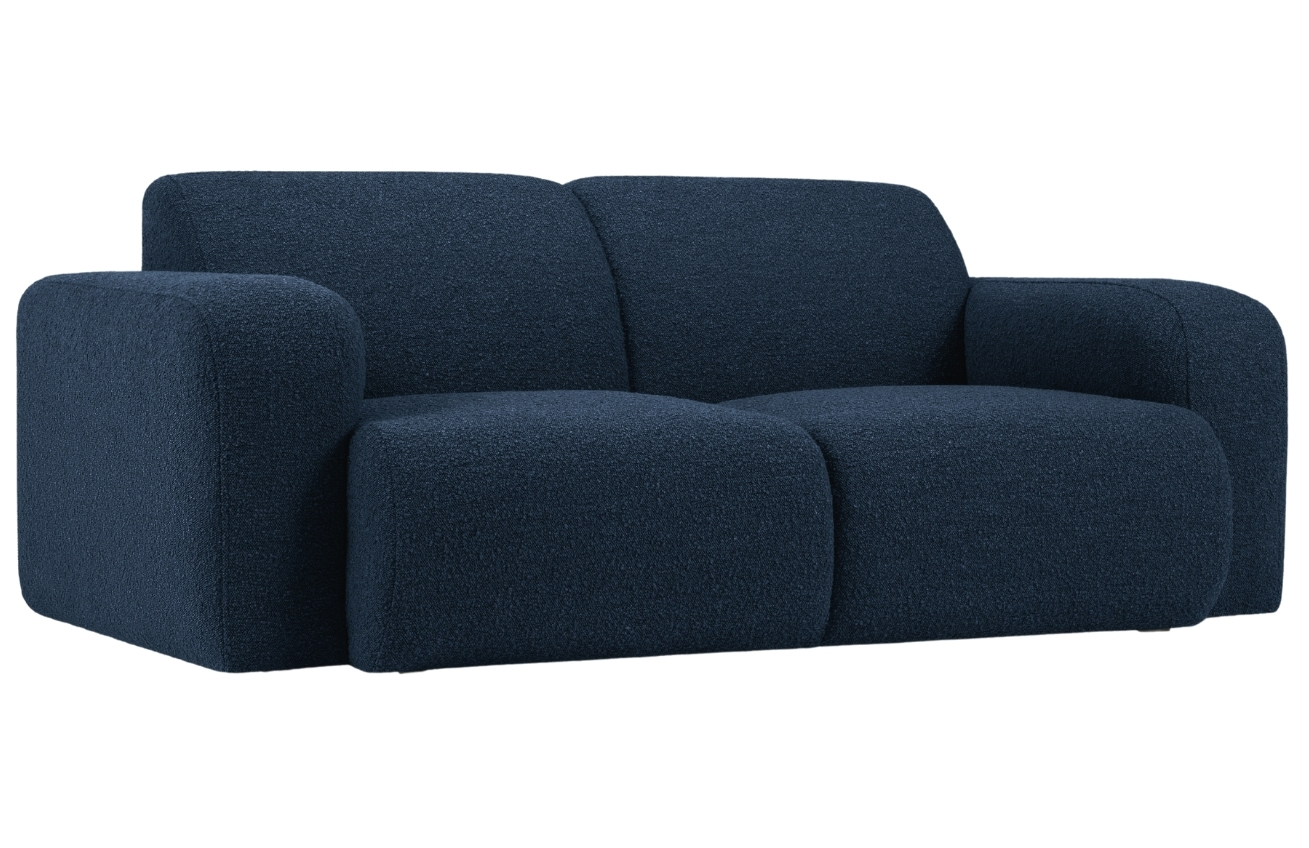 Windsor & Co Tmavě modrá bouclé dvoumístná pohovka Lola 170 cm