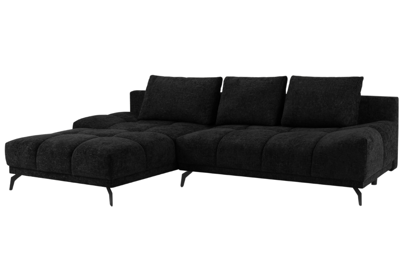 Windsor & Co Černá rozkládací pohovka Cirrus 290 cm