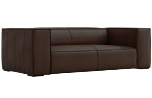 Windsor & Co Tmavě hnědá kožená dvoumístná pohovka Madame 211 cm