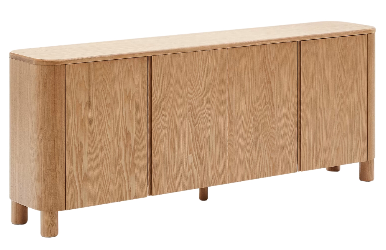 Kave Home Komoda Salaya 200 x 40 cm s dřevěným dekorem