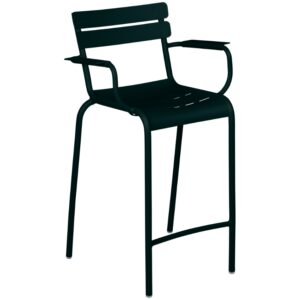 Černá kovová barová židle Fermob Luxembourg 70 cm