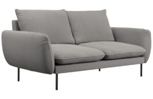 Cosmopolitan Design Šedá bouclé dvoumístná pohovka Vienna 160 cm