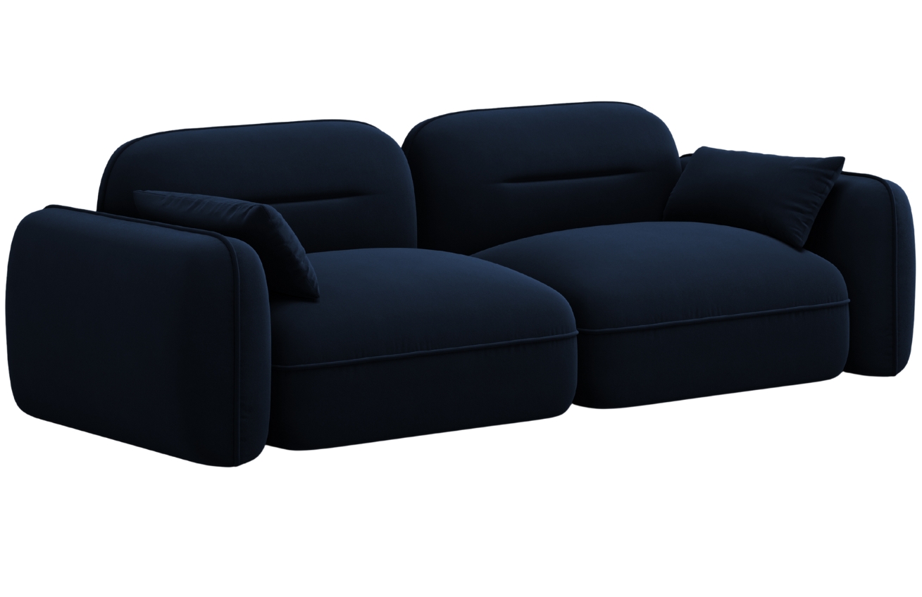 Cosmopolitan Design Královsky modrá sametová trojmístná pohovka Sydney 230 cm
