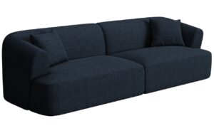 Cosmopolitan Design Královsky modrá čalouněná čtyřmístná pohovka Campi 255 cm