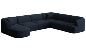 Cosmopolitan Design Královsky modrá čalouněná rohová pohovka Campi 330 cm