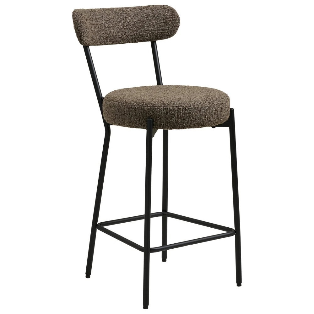 Nordic Living Hnědá barová židle Badalonia 65 cm