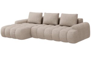 Cosmopolitan Design Pískově hnědá rozkládací pohovka Linz 275 cm