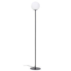 Kave Home Černá kovová stojací lampa Brisia 155 cm