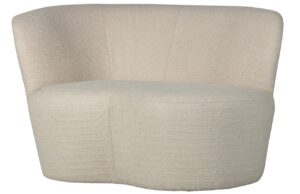 WOOOD Bílá bouclé lenoška Stone 112 cm