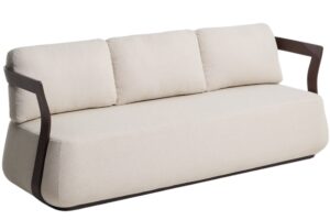 Kave Home Hnědo-béžová zahradní pohovka Tamaris 217 cm