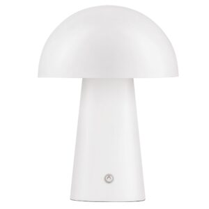 Nova Luce Bílá kovová nabíjecí stolní LED lampa Ande